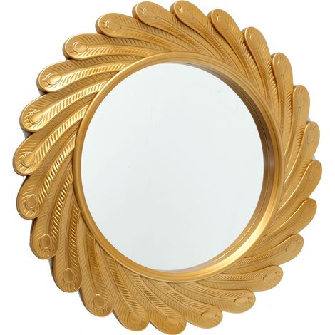 Wand Objekt Spiegel Arbeits Zimmer Antik Büro Bild Dekoration GOLD rund Boltze 1020162