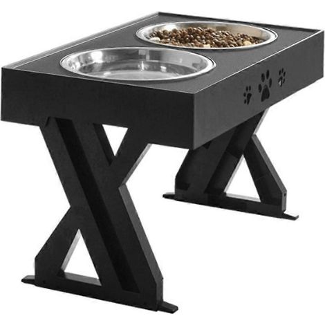 Doppelte Hundenäpfe mit Ständer, höhenverstellbar, erhöhter Napf für Hunde und Katzen, Hebetisch (1/5)
