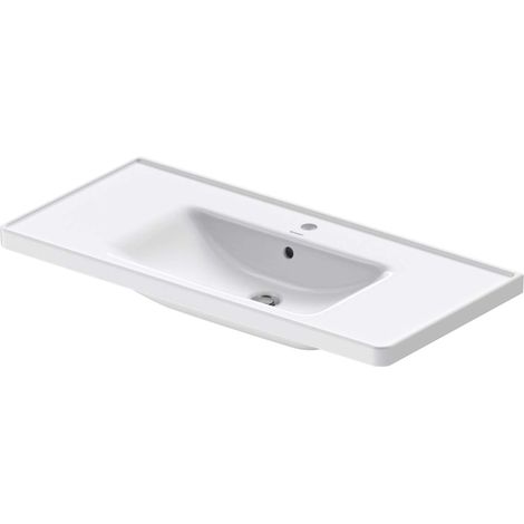 Duravit D-Neo lavabo, 1050x480 mm, 1x trou pour robinet, avec trop-plein, 236710000, Coloris: Blanc avec Wondergliss - 23671000001 (1/5)