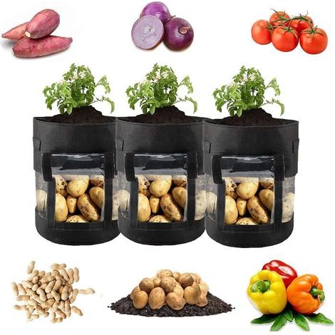 Pflanzsack für Kartoffeln, Kultursack mit Griffen für den Kartoffelanbau, ideal für die Pflanzung