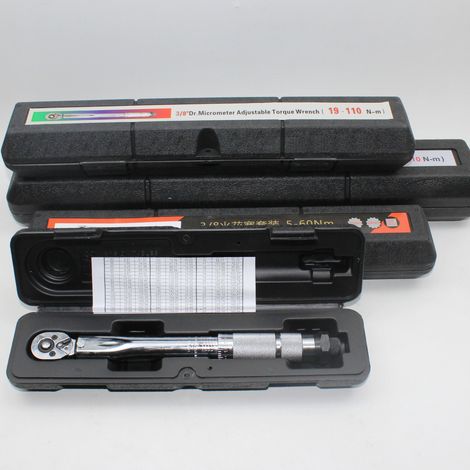 High precision 3/8 19-110Nm torque wrench 1 piece, silver color, length 420m'm MNS (1/4)