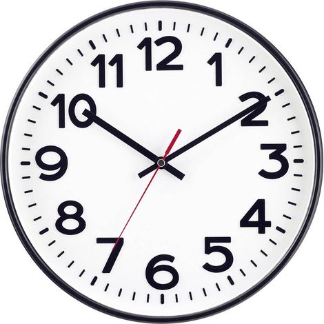 EUROTIME 53820-05 Radiocontrollato Orologio da parete 30 cm Nero