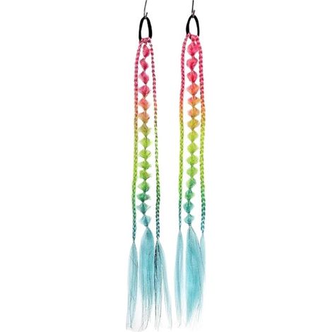 Chignon Cheveux Postiches Queues De Cheval Tresses En Boîte Bandeau Cheveux Ombrées Au Crochet Colorées Postiches Queue Cochon Synthétiques Élastiques For Femmes(096 2pcs 60cm) (1/3)