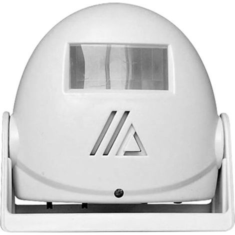 Timbre inalámbrico para tiendas, dispositivo de recepción de invitados, alerta de entrada de visitantes, campanilla de puerta, sensor de movimiento infrarrojo, alarma antirrobo para el hogar, blanco (1/4)