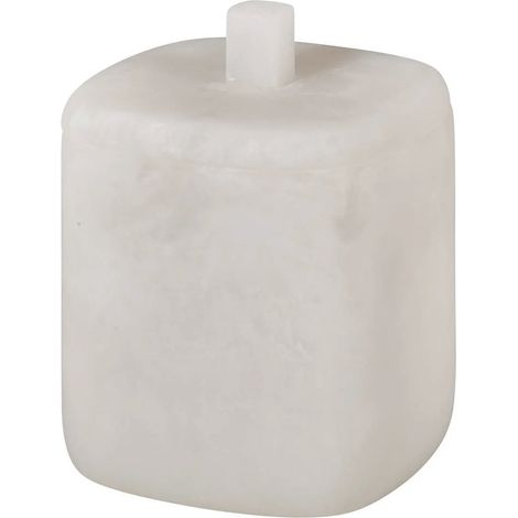 Pot à Cotons en Résine "Cloudy" 13cm Blanc