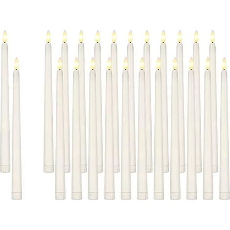 Irovami Bougies LED ivoire – lot 12, télécommande, effet vacillant (1/5)