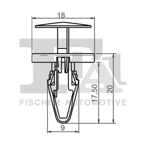 Clip, enjoliveur FA1 87-20002.10 FORD 11589289 4811301 4855809 W713610S300