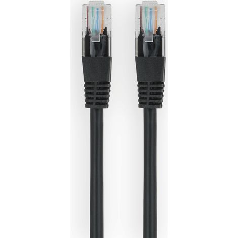 Cordon RJ45 UTP Cat 5 - Male / Male - 10 Mètres - Noir (1/4)