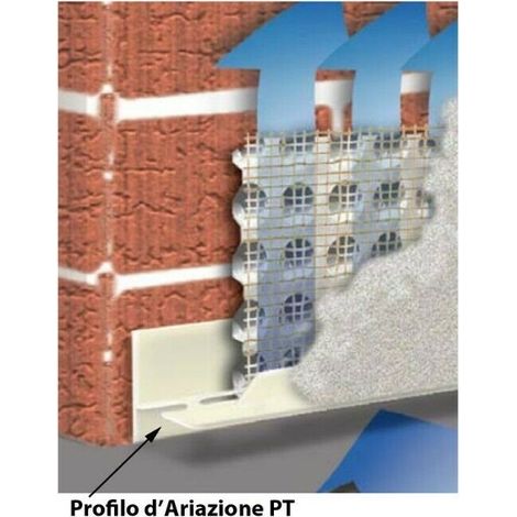 Profilo beta pt per membrana bugnata in hdpe mt 2