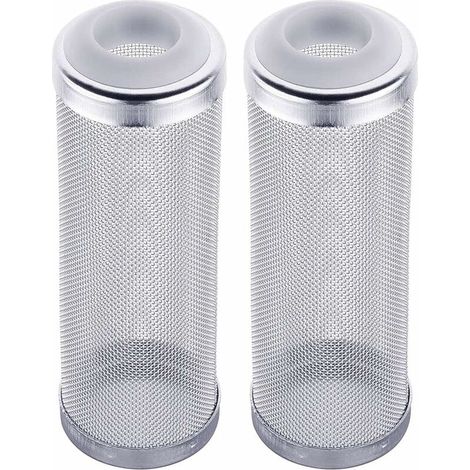 Außenfilter für Aquarien, Filterschutz, Aquarienabdeckung, Edelstahl-Filterschutzgitter, 12-mm-Maschenweite, 2 Stück