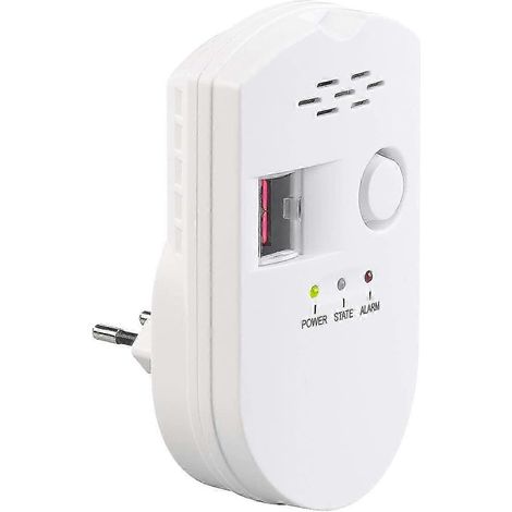 Détecteur de gaz naturel, détecteur multigaz enfichable, compatible avec le gaz naturel et le gaz de pétrole liquéfié (GPL), 85 dB également compatible avec le monoxyde de carbone, le gaz naturel et (1/5)