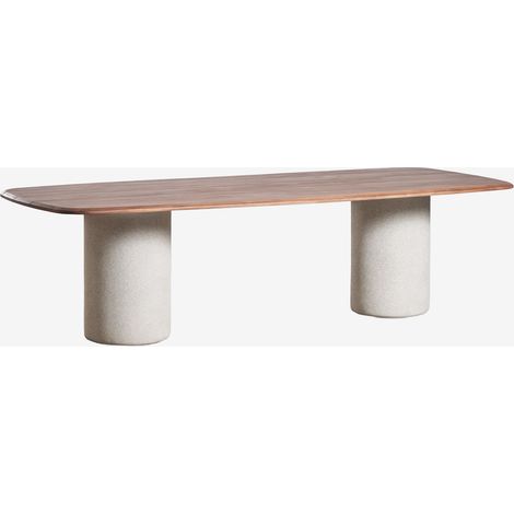 SKLUM Rechteckiger Gartentisch 270x110 cm aus Akazienholz Leighton              Akazienbraun dunkel                     