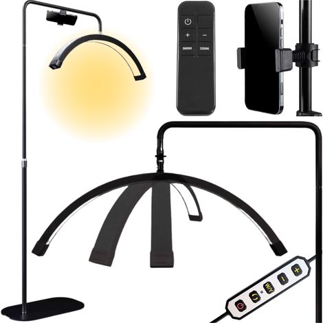 Lampada cosmetica a LED senza ombre, da terra, per ciglia e arco trucco (1/5)