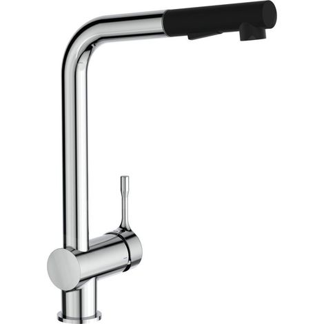 Robinet de cuisine IDEAL STANDARD Ceralook douchette extractible chrome 2 jets (1/5)