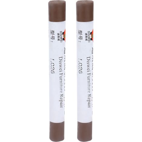 Lot de 2 crayons de peinture pour meubles et sols, pour retoucher les rayures et réparer les composites de bois (vert olive pâle). (1/5)