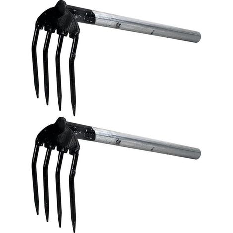 râteau 1 pc noir pack main griffe râteau barres d'armature plage râteau écrou marteau creuser râteau pour le jardinage épandage de paillis en vrac (1/4)