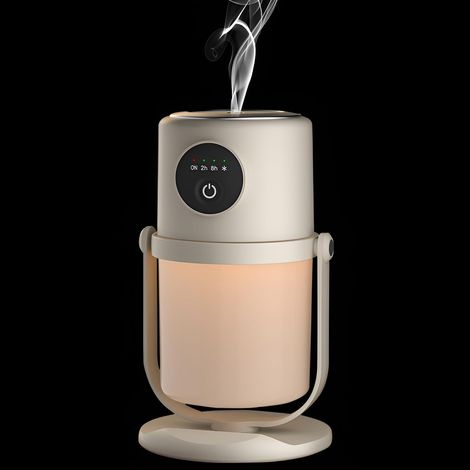Humidificador de aire de vapor frío con boquilla giratoria de 360°, humidificador silencioso para interiores y purificador de aire con luz nocturna. (1/5)