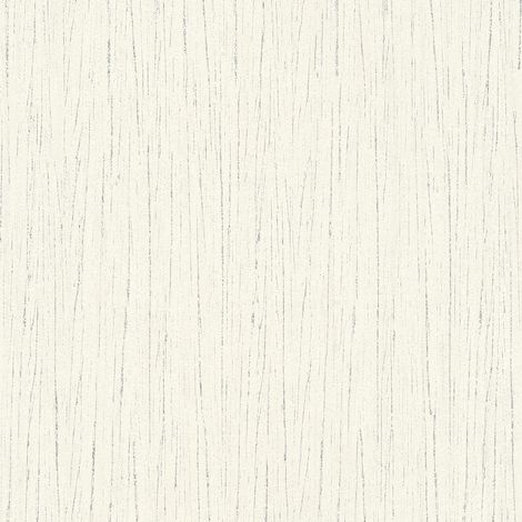 Papier peint moderne idéal chambre adulte | Papier peint intissé à paillettes blanc | Tapisserie blanche avec rayures argentés - 10,05 x 0,53 m (1/3)