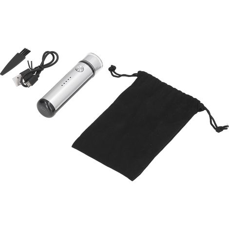 Rasoir électrique portable 013 pour homme, silencieux, avec indicateur de charge et port USB, couleur argent. (1/5)