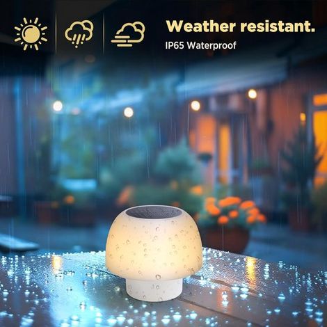 Lámpara de mesa LED recargable, 4 niveles de intensidad, funciona con energía solar y pilas, Luz nocturna para dormitorio (1/5)