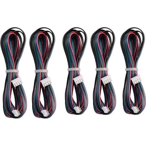 5 Pack Câbles pour Moteur Pas à Pas XH2.54 4-Broches vers Connecteur PH2.0 6-Broches pour Imprimante 3D 1 Mètre (1/5)