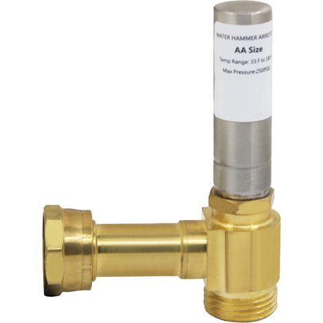 Amortisseur de coup de bélier anti bélier lavabo pour robinet cuisine toilette pompe compteur d'eau en acier inoxydable soupape vanne anti-coup plomberie tuyauterie (3/4"Filetage NH 85x112mm) (1/5)