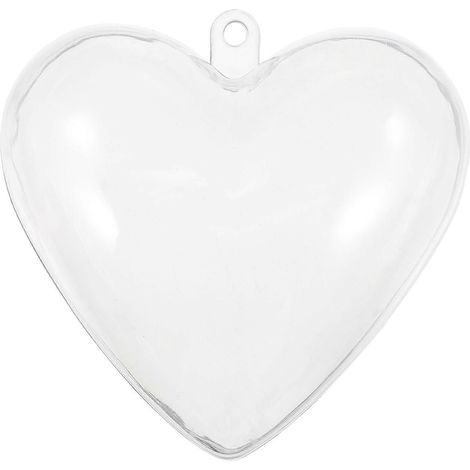 Moules à bombes de bain en acrylique transparent, coques à mouler, boules à remplir, décorations de sapin de Noël, moules à bombes de bain DIY (forme de cœur, taille moyenne)-8cm (1/3)