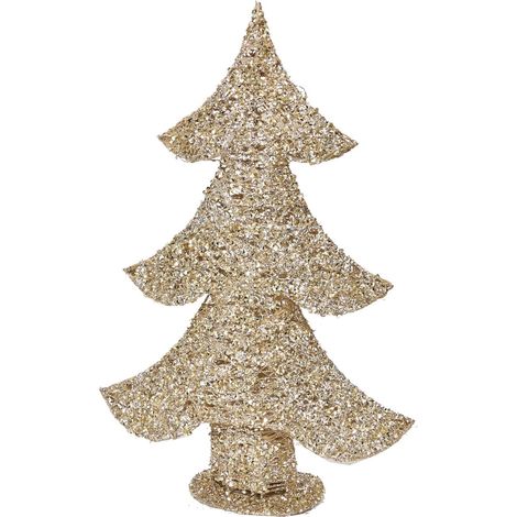 MAURY'S ALBERO DI NATALE DECORATIVO GLITTER GOLD DA 45 CM (1/2)