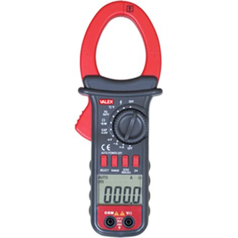 Valex Pinza Amperometrica Corrente Continua con Tester - 10.63" - Batteria Inclusa