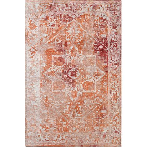 Tapis intérieur extérieur rouge jacquard antidérapant - 240 x 340 cm (1/5)