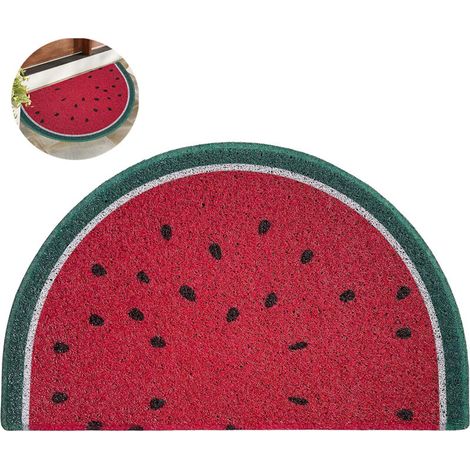 (Paillasson pastèque) -40x60cm Cadeau de Pendaison de crémaillère - Trappe la saleté - Tapis de sol sale et résistant à l'usure pour entrée de maison minimaliste moderne (1/4)