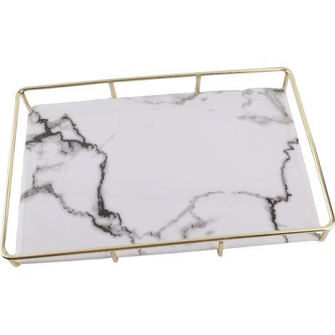 Plateau de coiffeuse, organisateur de bureau, porte-parfums décoratif en acrylique pour parfums, bijoux, cosmétiques et maquillage. (1/5)