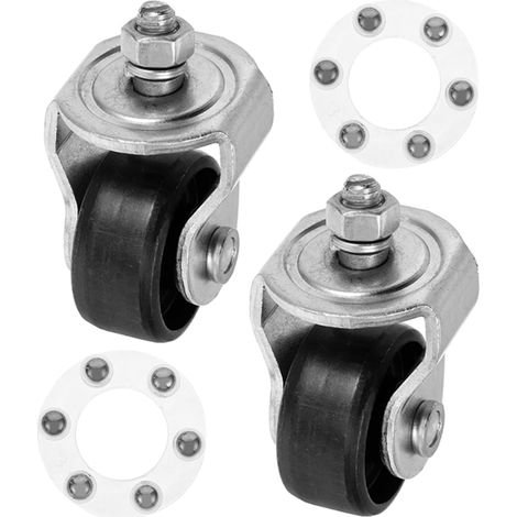 Trolley Jack Steering Wheels, Pack of 2 Replacement Wheels for 2 Tonne Jack Metal Castors for Hydraulic Easy to Assemble for Garage and Workshop (1/5)