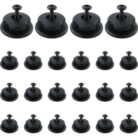 CCYKXAA 22Pcs Trailer Accessories, Tarp Fastener with Screws, Heavy Duty Tarp Buttons, Plastic Fastener Buttons, Tarp Hooks, Trailers, Perfect for Securing Cargo Nets (1/4)