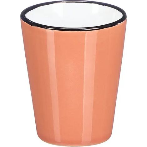 BICCHIERE CERAM 90ML BORDO NERO ASS 4 CO (1/4)