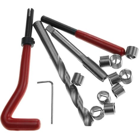 Zoternen Kit de réparation de filetage métrique 20 pièces M5 M6 M8 M10 M14 Helicoil Car Pro Coil Tool  1.0
