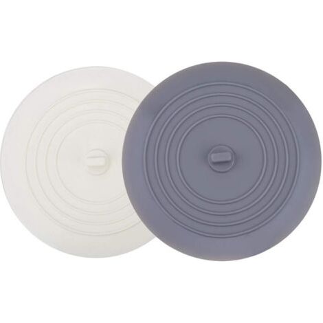 QORVA-Lot de 2 bouchons d'évacuation en silicone pour cuisine, salle de bain, 15,2 cm (1/5)