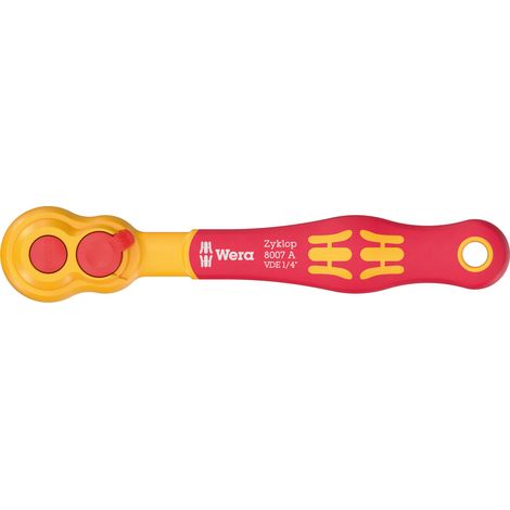 Wera 8007 A VDE Zyklop Knarre, isoliert, mit Umschalthebel, mit 1/4"-Antrieb (1/5)