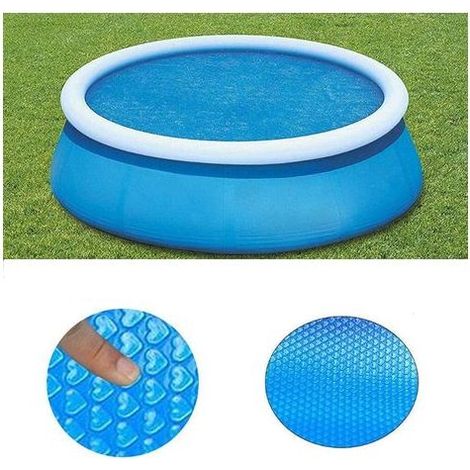 180cm Couverture Solaire de Piscine Ronde,Bâche Solaire Bleu Film d'isolation Thermique pour Piscine,Couverture Solaire Protection UV Film à Bulles pour Piscine Ronde Hors Sol (1/5)