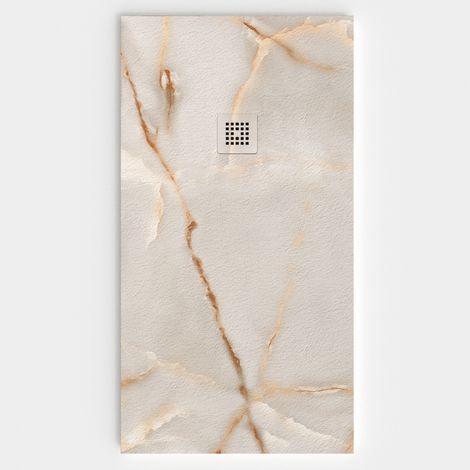 VAROBATH - Receveur de douche 3D 100x140 - Modèle VENATO effet marbre (1/5)