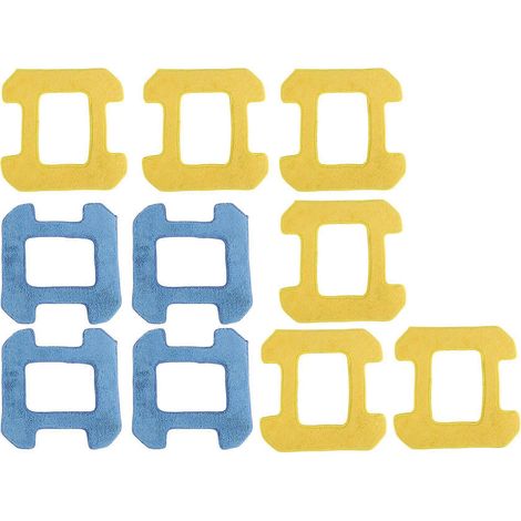 Lot de 10 lingettes de nettoyage pour robot lave-vitres Hobot 298 : accessoires en microfibre, pour nettoyage humide et à sec. (1/5)