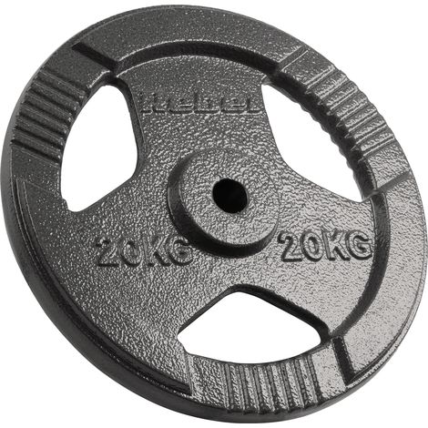 Piastra in ghisa da 20 kg, foro da 31 mm, con maniglie REBEL ACTIVE (1/5)