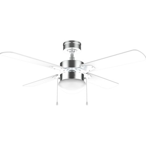 Ventilateur de Plafond avec Lumière EnergySilence Aero 450 IronWhite - 50 W, Diamètre 106 cm, 3 Vitesses, 4 Pales Réversibles, Mode Été/Hiver (1/5)