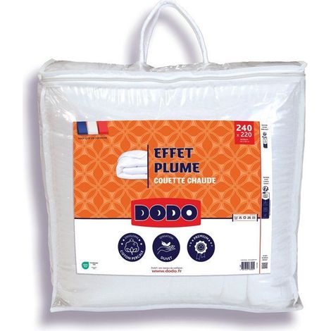 DODO - Couette chaude - Effet Plume - 220 x 240 cm - 400 g/m² - 2 personnes - 100% Polyester (1/2)