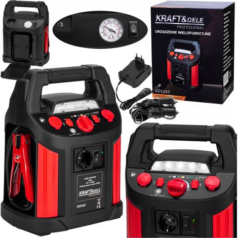 Avviatore di emergenza 4 in 1 con compressore LED, power bank portatile 1500A 250W 26Ah 12V (1/5)