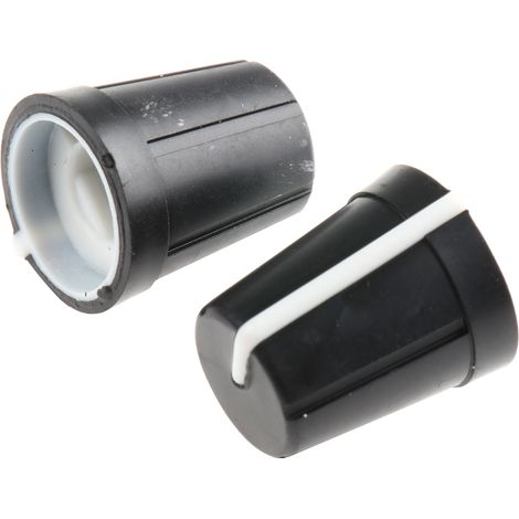 Bouton de potentiomètre RS PRO, Axe de 6.4mm, Diamètre de 13mm, Enfichable