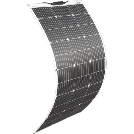 Panneau Solaire Souple 100W 18V Module Solaire Flexible, chargeur Solaire Monocristallin pour Système hors réseau/système insulaire/centrale électrique portable/batterie/bateau/voiture/toit/camping (1/5)