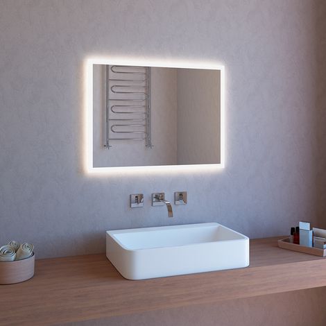 Miroir de salle de bain LED tactile rétroéclairée 80x60cm ETR106-M