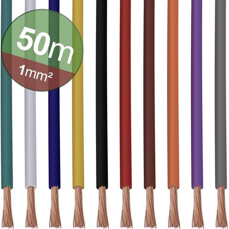 Quadrios 22CW006 Assortimento di filamenti 1 x 1.0 mm² Bianco, Blu, Marrone, Arancione, Verde, Giallo, Grigio, Violetto (1/4)