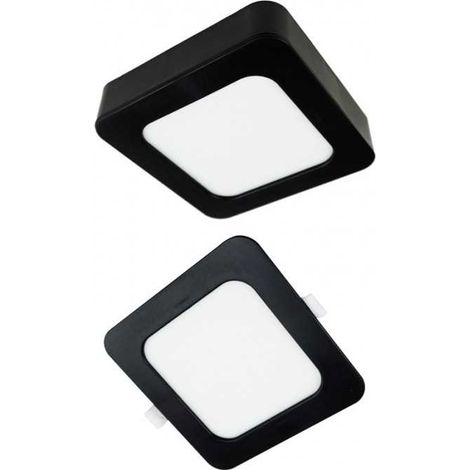 Faretto da incasso quadrato a soffitto 12W CCT 2 in 1 nero NT/PT (1/4)